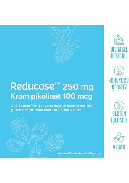 Glc Balance™ Reducose® 250 Mg Krom Pikolinat (30) modelleri