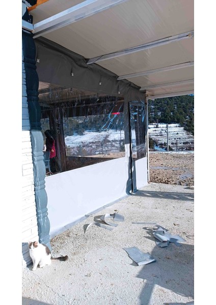 2.50 Yükseklik 3 En Şeffaf Branda Kenarları Fermuarlı