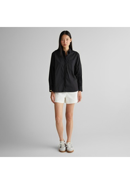 Kadın Siyah Klasik Yaka Gömlek modelleri