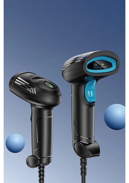 EC21 Hızlı Çözümleme Özellikli Kablolu 2d Lazer Barkod Okuyucu - Siyah modelleri