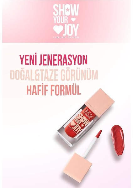 By Pastel Show Your Joy Liquid Blush - Likit Allık, 58, 4 G indirimleri
