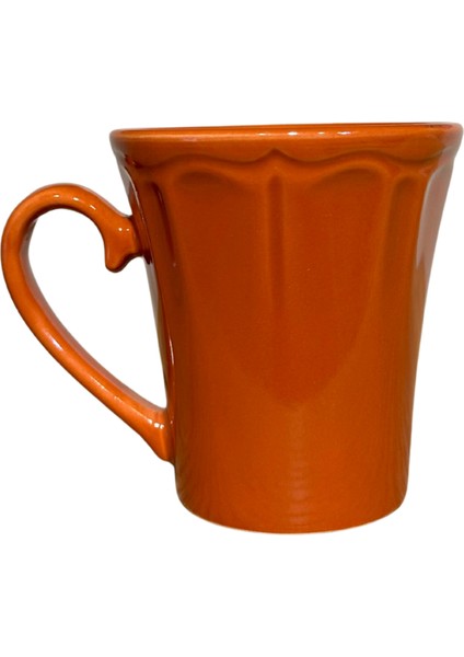 Şık Formlu Turuncu - Lacivert Seramik Kupa Bardak – 230 Ml, Zarif ve Dayanıklı Tasarım fiyatları