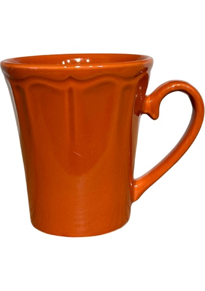 Şık Formlu Turuncu - Lacivert Seramik Kupa Bardak – 230 Ml, Zarif ve Dayanıklı Tasarım modelleri