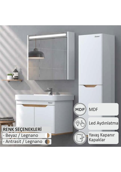 Lenon Banyo Dolabı 80 cm (Boy Dolabı Dahil Değildir.) fiyatları