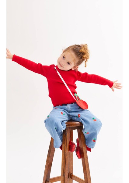 Kiraz Nakışlı Panolon Takım modelleri