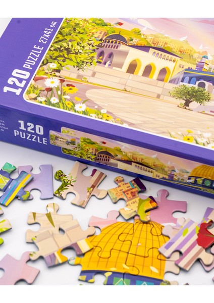 Aksa Cami 120 Parçalık 27*41 cm Yüksek Kalite Filistin Puzzle 6 Yaş G00003 indirimleri