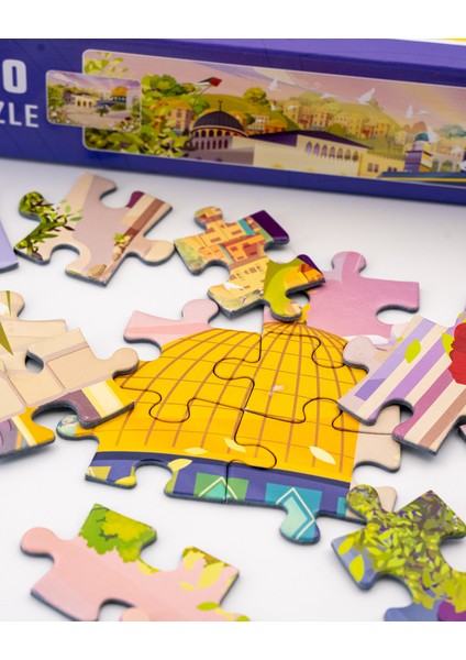 Aksa Cami 120 Parçalık 27*41 cm Yüksek Kalite Filistin Puzzle 6 Yaş G00003