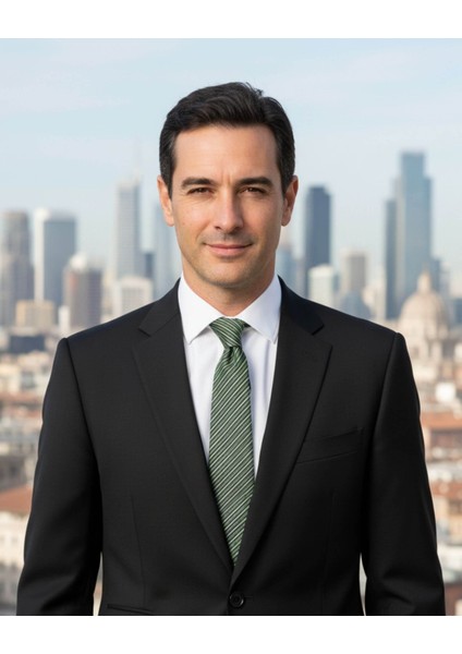 Yeşil Siyah Çizgili 7,5 cm Genişliğinde Ipek Kravat