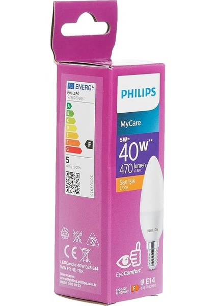 Ledcandle 40W B35 E14 Sarı Işık fiyatları
