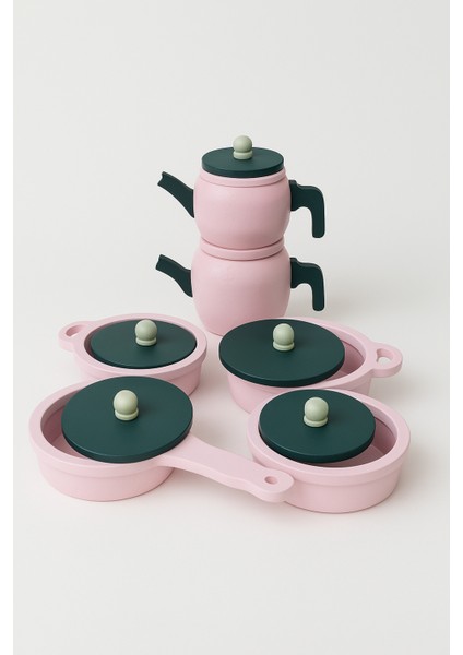 Oyuncak Tencere Tava Çaydanlık Mutfak Seti(Pembe) fiyatları