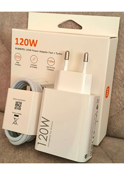 Xiaomi Note 13 Pro Plus 13T Pro 120W Turbo Şarj Cihazı Aleti 120W 6A Kablo MDY-13S-EE
