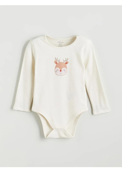 Geyik Baskılı Uzun Kollu Kız Bebek Çıtçıtlı Body 2'li (W5) fiyatları