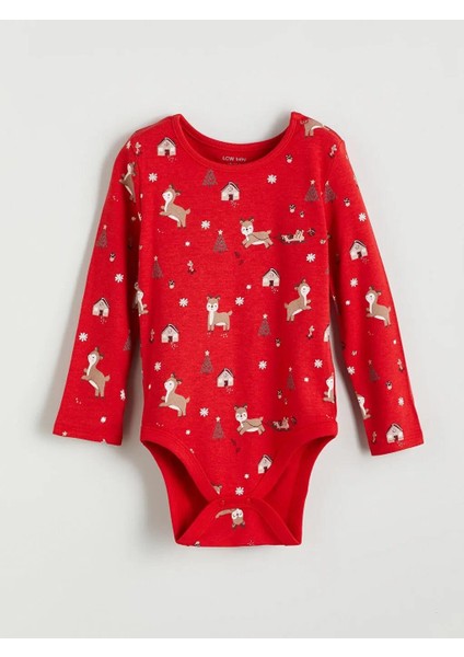 Geyik Baskılı Uzun Kollu Kız Bebek Çıtçıtlı Body 2'li (W5) indirimleri