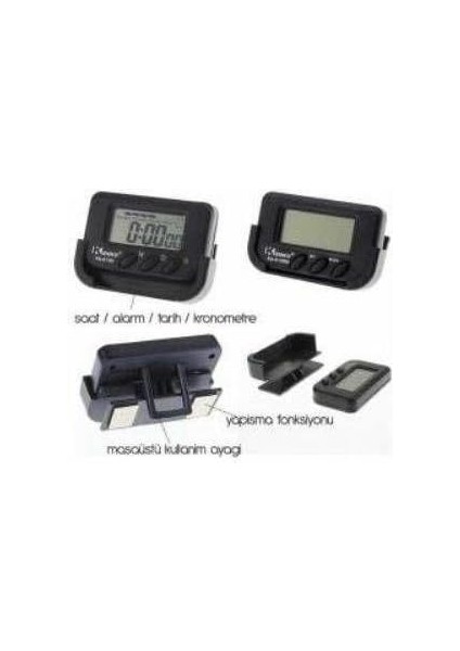 Kenko KK-613D Dijital Küçük Masa-Araba Saati-Alarm-Kronometre modelleri