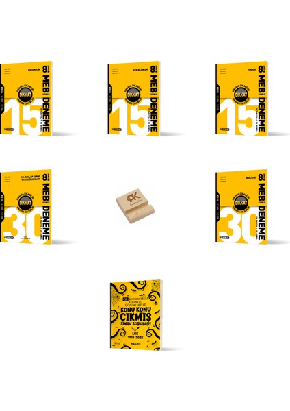 Hız Lgs 8. Sınıf Meb Uyumlu Branş Denemeleri ve 2018-2025 Çözümlü Çıkmış Sorular 6lı Set