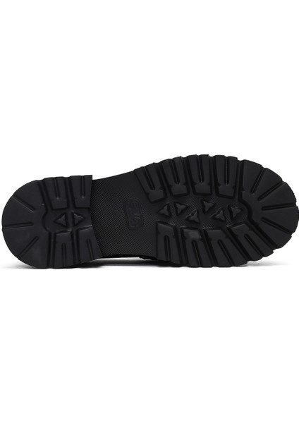 Kadın Siyah Kalın Tabanlı Deri Loafer 25AFD270518 fırsatları