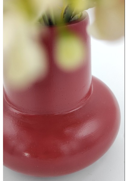 | Bohem Stil Dekoratif Vazo | Modern Minimal Yuvarlak Form | Ruby Bordo| modelleri