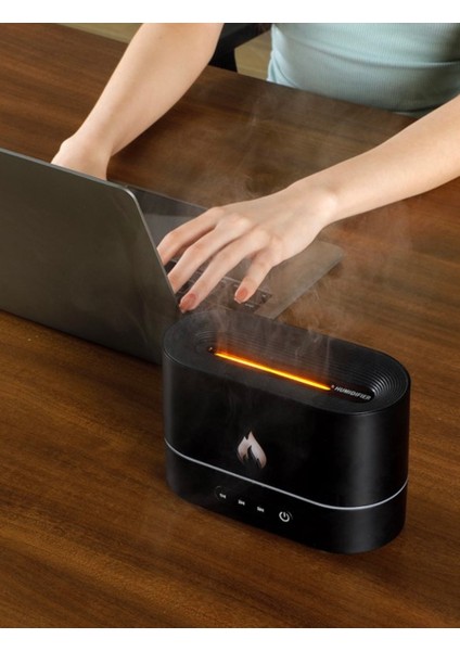 Alev Efektli Hava Nemlendirici Ortam ve Oda Nemlendirici Işıklı Aroma Difüzörü fırsatları