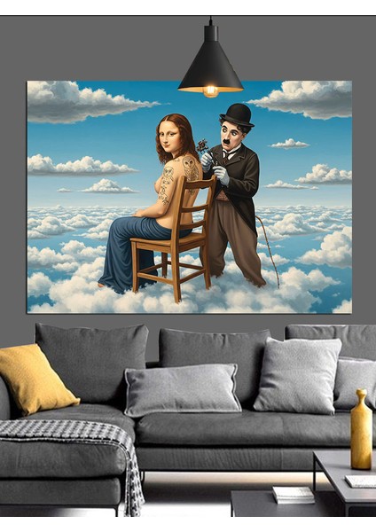 Dövme Yaptıran Mono Lisa Dekoratif Kanvas - Mdf Ahşap Tablo modelleri