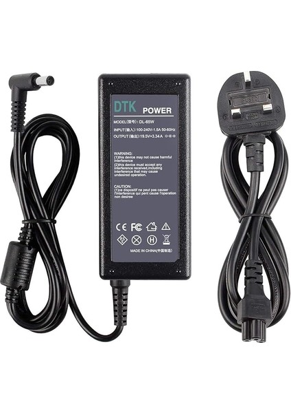 19.5V 3.34A 65W Dizüstü Şarj Cihazı Dell Inspiron 17 15 14 13 11 Serisi Vostro 15 14 13 Serisi Latitude Serisi Dizüstü Bilgisayar Ac Adaptörü Güç Kaynağı Kablosu Konektörü: 4.5 x 3.0mm