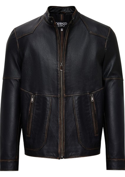 James Erkek Siyah Hakim Yaka Deri Mont 25WGE6588VD fırsatları