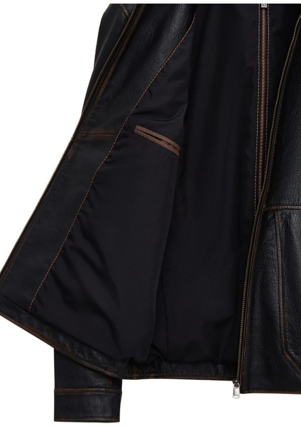 James Erkek Siyah Hakim Yaka Deri Mont 25WGE6588VD indirimleri