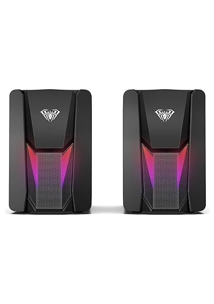 N-108 1+1 Usb/aux Stereo 2.0 Rgb Masaüstü Gaming Oyuncu Hoparlör Speaker Ses Sistemi modelleri