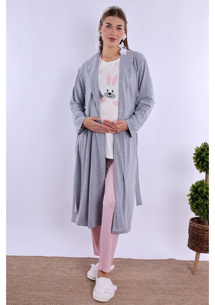 Pembe Sabahlıklı Hamile Lohusa Pijama Takımı fırsatları