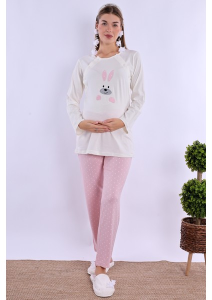 Pembe Sabahlıklı Hamile Lohusa Pijama Takımı indirimleri