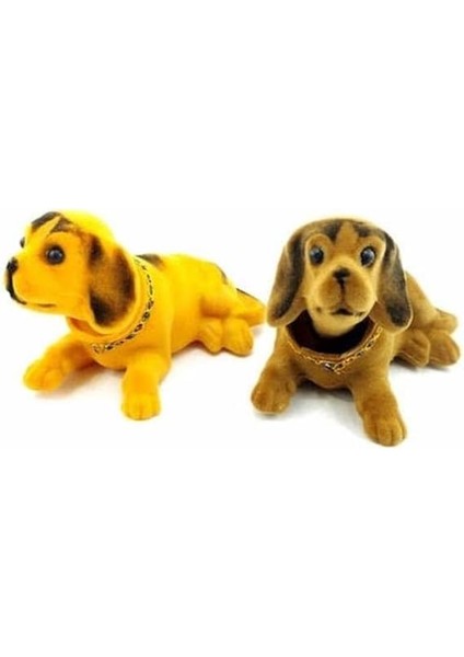 Kafa Sallayan Araç Içi Nostaljik Büyük Boy Köpek Retro Aksesuar Nubuk Yüzeyli Sevimli Süs