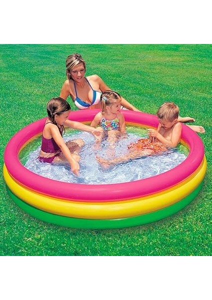 57412 Renkli Şişme Taban 3 Bölme Havuz 114 Cm, Su Sporları, Plaj Malzemesi, Şişme Ürün, Yüzme Aksesuarı, Kamp, Dalış, Güvenlik fiyatları