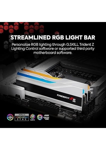 Trident Z5 Rgb Beyaz DDR5-6000MHZ CL36 64GB (2X32GB) Dual (36-36-36-96) modelleri