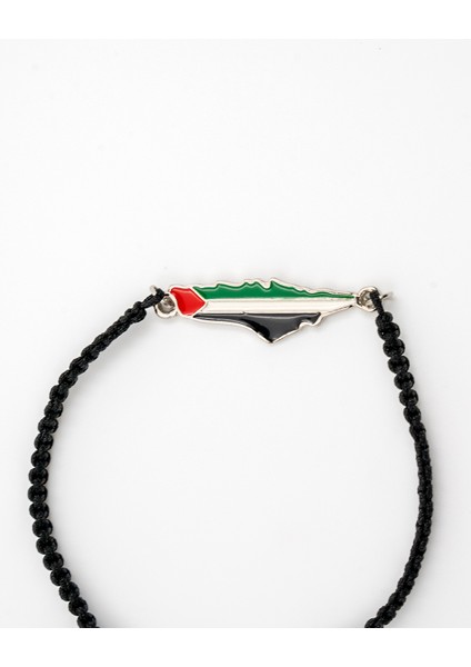 10'lu Filistin Haritası Sembolü Renkli Filistin Haritası Bilezik A300009-10