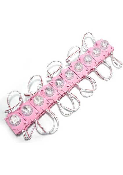 1.5W Dik Açı Mercekli Pembe Reklamcı Modül LED Parmak LED Lamba 12 Volt 20 Adet