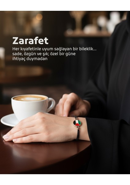 Filistin Bayrak Sembolü Özgün Renkli Filistin Yuvarlak Bayrak Bilezik 1 Adet A300016 modelleri