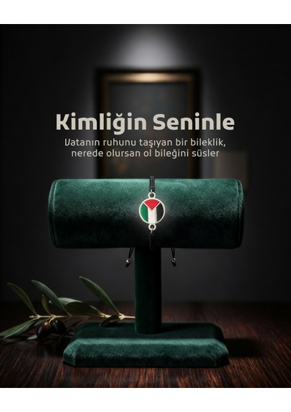 Filistin Bayrak Sembolü Özgün Renkli Filistin Yuvarlak Bayrak Bilezik 1 Adet A300016 fırsatları