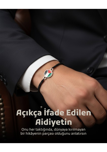 Filistin Bayrak Sembolü Özgün Renkli Filistin Yuvarlak Bayrak Bilezik 1 Adet A300016 indirimleri