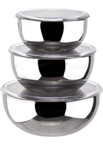 Parma 3'lü Şeffaf Sızdırmaz Kapaklı Paslanmaz Çelik Saklama Kabı fırsatları