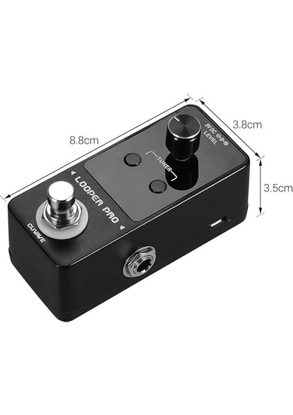 Pro Gitar Döngü Pedalı 9 Döngü Toplam 40 Dakika Süresi Sınırsız Overdub Dahili Tuner Fonksiyonu Ekran fırsatları