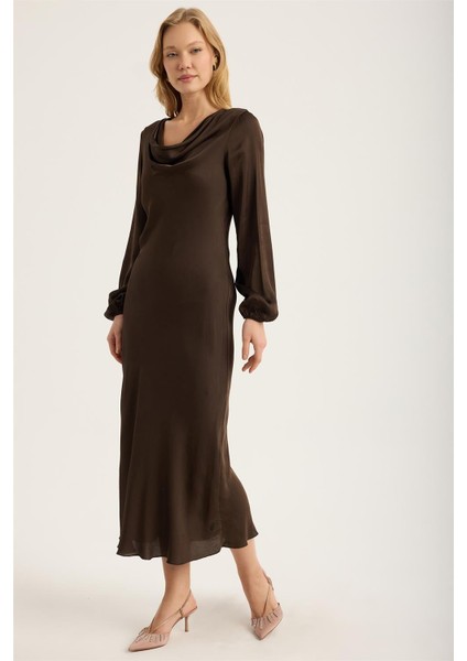 Uzun Degaje Yaka Elbise fiyatları