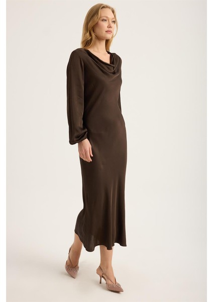 Uzun Degaje Yaka Elbise modelleri