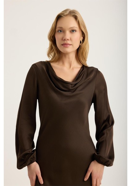 Uzun Degaje Yaka Elbise fırsatları