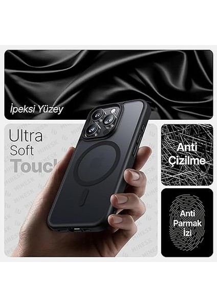 iPhone 13 ve 14 Için Magsafe ile Uyumlu Fusion Mat Serisi Kaliteli Orijinal Versiyon Kılıf Metal Tuş Takımı ve Ultra Güçlü Gerçek Mıknatıslar Şık Tasarım Kılıf (Siyah, 13-14) fırsatları