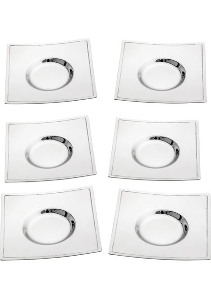 Timeless Cubic 6'lı Çay Tabağı Seti