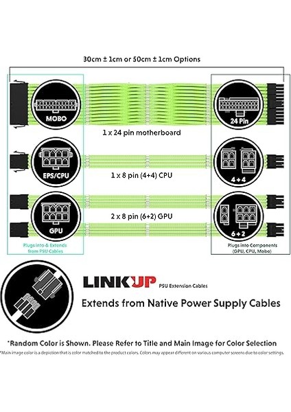 ile Psu Kablo Uzatma Zarflı Gpu Ismarlama Pc Güç Kaynağı | 1x 24 P (20 + 4) | 1x 8 P (4 + 4) Işlemci | 2x 8 P (6 + 2) Grafik Işlemcisi Grubu | 30CM 300MM - Beyaz fiyatları