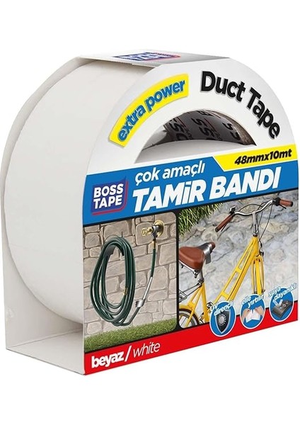 Tape Duct Tape Tamir Bandı Beyaz - 48MMX10MT fiyatları