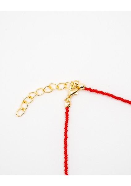 Kırmızı Boncuklu El Yapımı Filistin Haritası Unisex Filistin Kolyesi 40 cm J300010 fiyatları