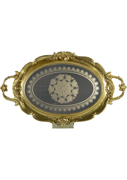 Vintage Oval Tepsi Altın