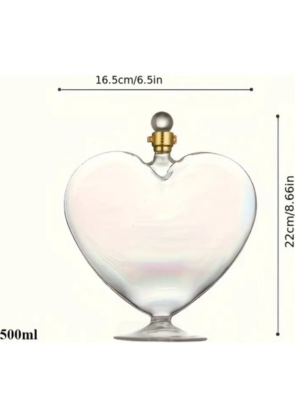Kalp Şeklinde Şarap ve Viski Sürahisi 500ml Barlar ve Partilere Özel fiyatları