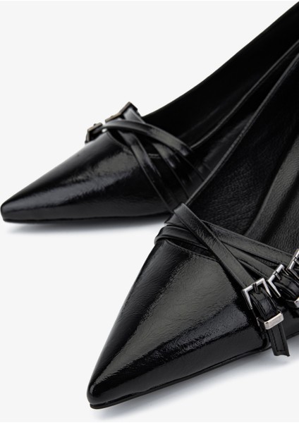 Kadın Suni Deri Siyah Topuklu Ayakkabı 1073 0510 Bn Ayk SK25-26 Sıyah Dr modelleri